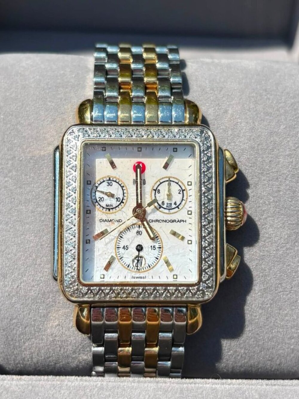 Michele Two-Tone Signature Deco Watch - Picture 3 of 16